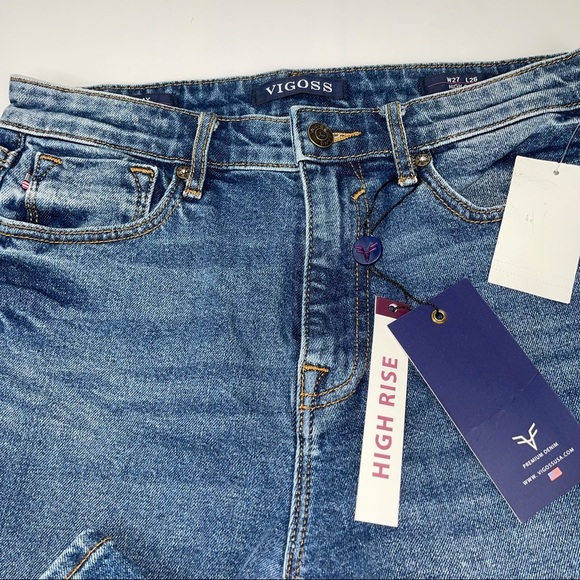 Vigoss Friday Tapered Boyfriend Jeans High Rise 27 - Picture 4 of 16